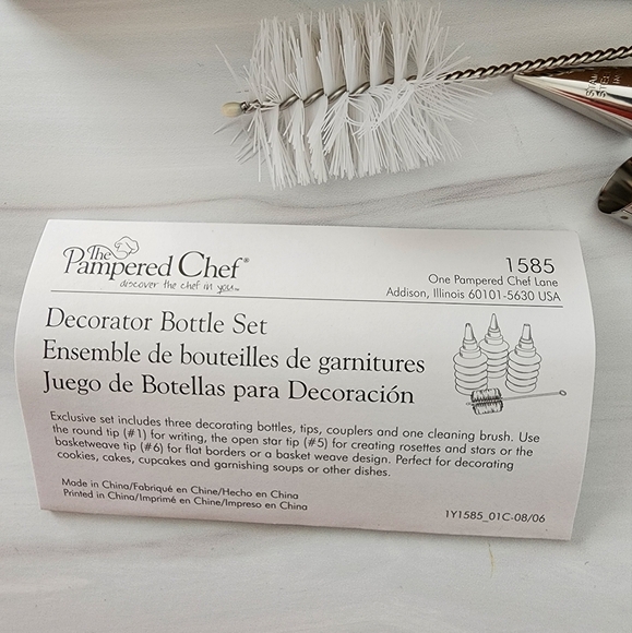 The Pamper Chef Decorator Bottle Set #1585 RETIRED - Picture 4 of 4
